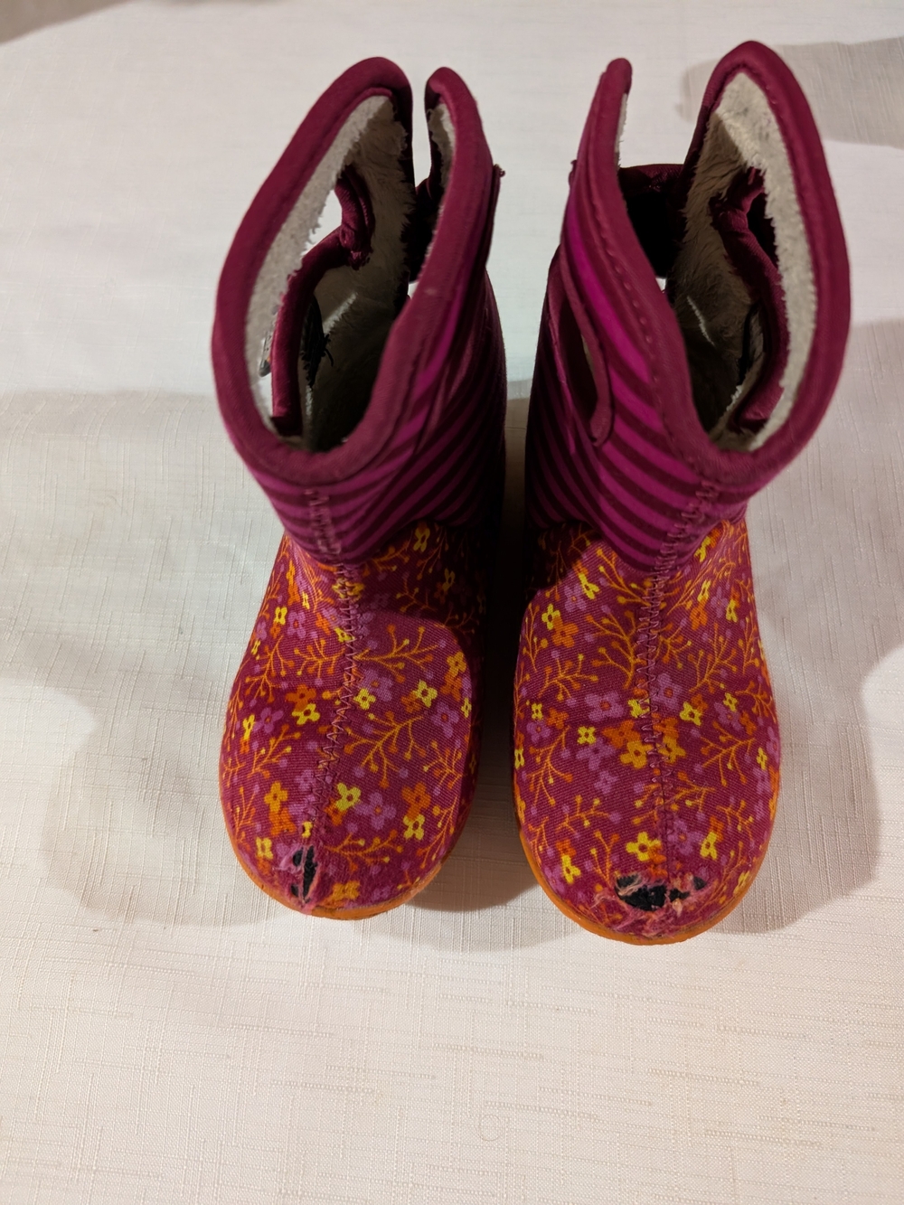 Bogs Kids Pink Floral Winter Boots
